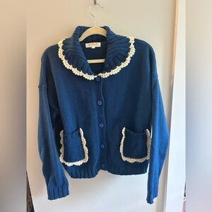 Zoco Blue Cottagecore Cardigan